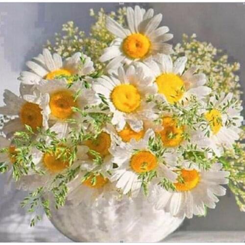 Sunflower 5D DIY diamond Painting flowers 3D Cross Stitch diamond embroidery mosaic diamonds wall stickers home decor vase