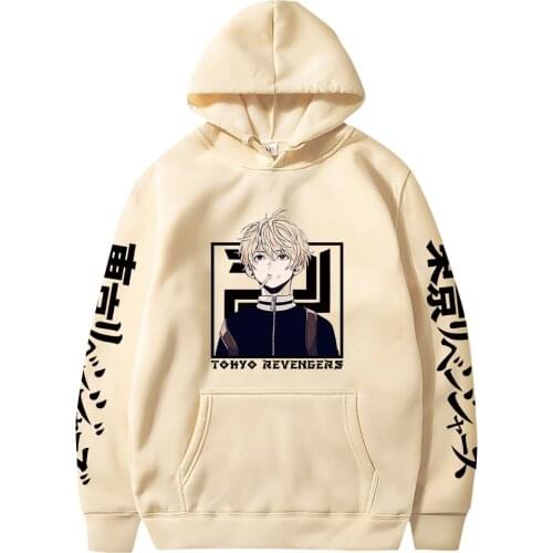 Hot Harajuku Anime Tokyo Revengers Hoodie 2021 Winter Warm Pullover Hooded Ulzzang Sweatshirt Casual Tops Unisex