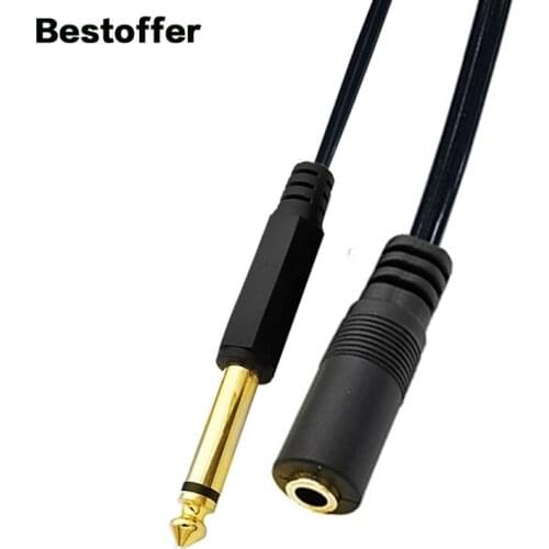 Gold-Plated Spring Expansion Cable 6.35mm Male to 3.5mm Male / Female Cable