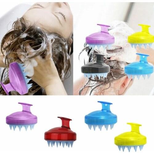 Silicone Head Body Scalp Massage Brush Shampoo Hair Washing Comb Shower Brush Bath Spa Slimming Meridian Massage Brush