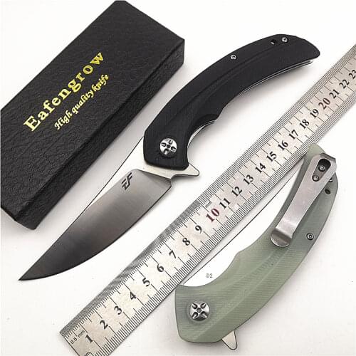 New Eafengrow EF965 D2 Blade G10 Handle Ball Bearing Flipper Outdoor/Camping/Hunting/Knife Utility/Survival/EDC/Folding Knife