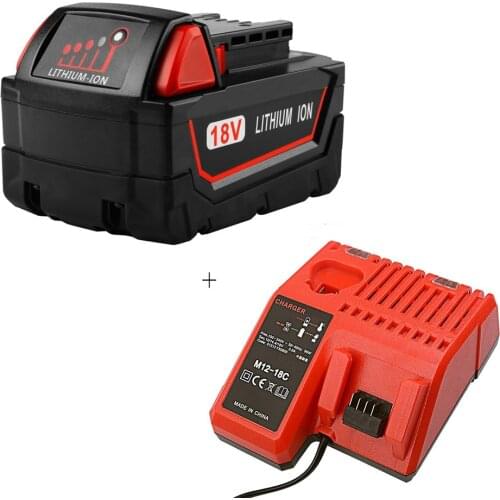 High Quality 18V 6000mAh Li-Ion Replacement Power Tool Battery for Milwaukee For M18 XC 48-11-1815 M18B2 M18B4 M18BX Li18