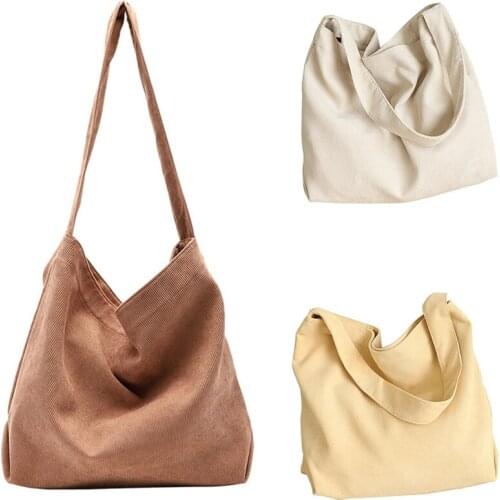 Single Shoulder Bag Casual Fashion Large Capacity Tote Bag Corduroy Messenger Bag