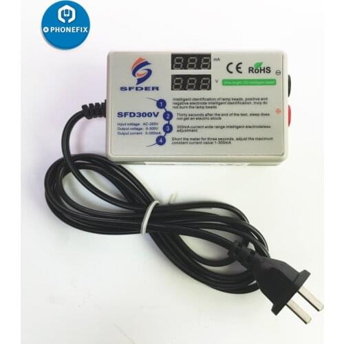 PHONEFIX RT300M Ultra Bright Digital Backlight Smart Voltage Current Tester With Tester Pens For LED LCD TV Laptop Repair