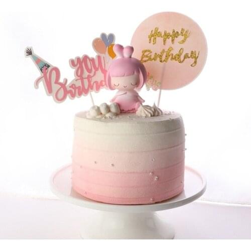 Cake Topper New Year Cartoon Love Letter Gift Topper Balloon Cake Plug-in Party Birthday Decoration Accessories Card New