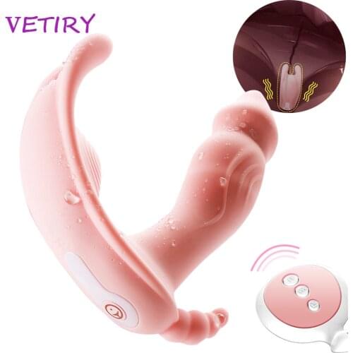 Remote Control Panties Vibrators Wearable Dildo Vibrator G Spot Clit Stimulate Orgasm Masturbator Vagina Toy Sex Toys for Women