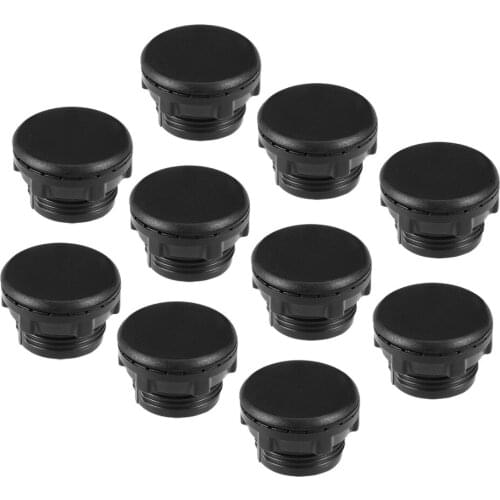 UXCELL 10Pcs Switches 22mm Black Plastic Push Button Switch Hole Panel Plug Electrical Equipment Supplies Home Improvement