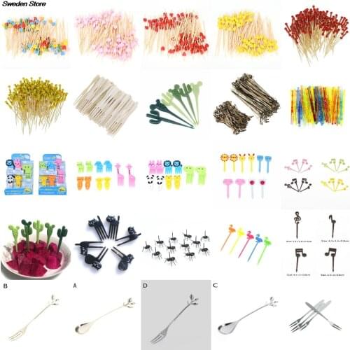 Fruit Fork Cutlery Cake Dessert Forks Food Pick Tableware For Party Decoration