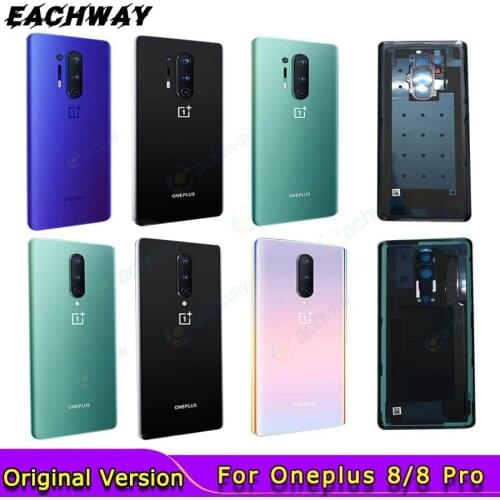 Original Back Glass Cover for Oneplus 8 Battery Cover 1+8 Rear Glass Door Housing Case Oneplus 8 Pro Battery Cover Camera Lens