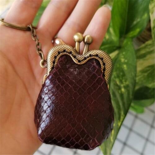 Women Coin Purse Super Mini Bags Key Wallets Genuine Cow Leather Clutches Retro Handmade Handbags Ladies Small Key Chain Purse