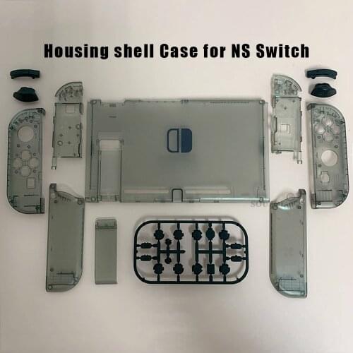 ZL ZR L R Buttons Replacement Housing Shell Transparent Grey For Nintendo Switch NS Joycon Back shell Case Cover Dropshipping