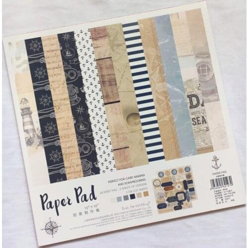 10inch retro Heart of voyage scrapbook paper Origami Background Pape DIY flower border deco tag card making happy planner craft