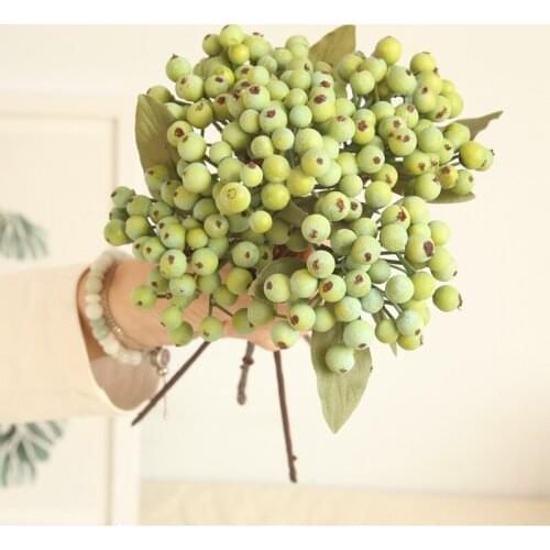10Pcs/lot PE Foam Fruit Artificial Plants Berries Simulation Cherry Branches Simulation Olives Home Christmas Decorative Berry