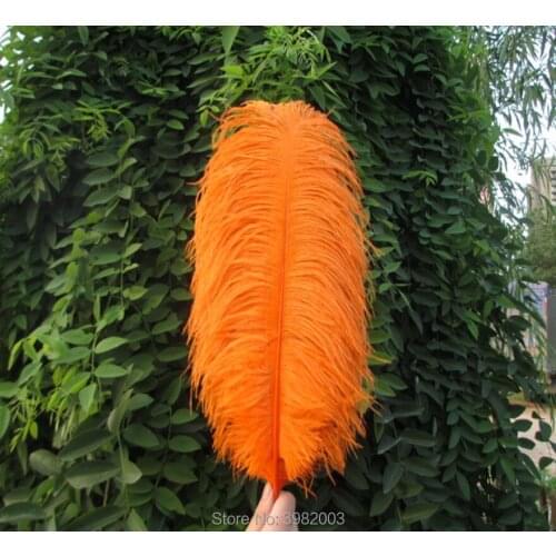 100 pcs orange ostrich feathers 45-50 cm / 18-20 inches ostrich feather wedding celebration decoration
