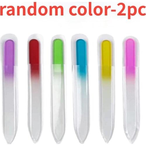 2pcs Nail Art Files Glass File Buffer Gel Polish Durable Buffing Sanding Tips Manicure Decoration Tools Salon Beauty Nail Tools