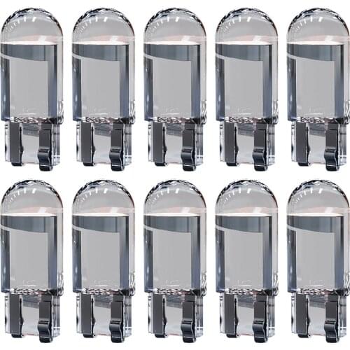 30/20/10pcs Car T10 Led Bulbs 194 168 W5W LED Light Cold White Auto COB Silica Red Blue Green Yellow License Plate Lamp 12V