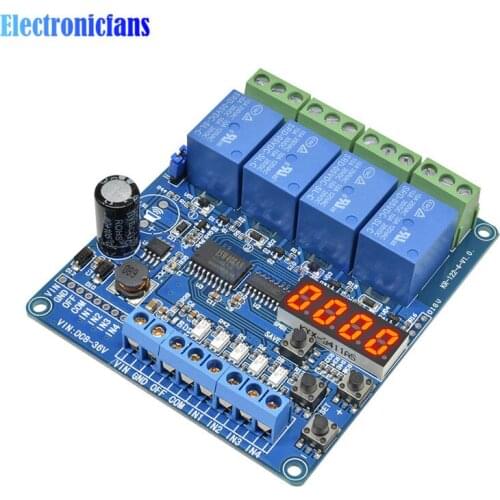 DC 8-36V 4 Channel Multi Function Relay Module Automatic Power Saving Industrial Grade Wide Voltage Supply with Optocoupler