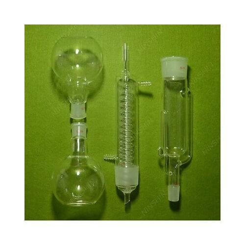 500ml Soxhlet Extractor with Graham Condenser & Two Flat Flask,Lab Glassware