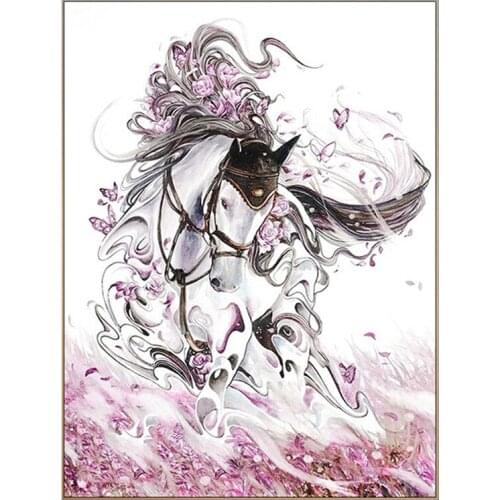 DIY 5D Diamond painting Horse rose Diamond Embroidery Full Cross Stitch Rhinestone Mosaic Home Decor Handmade Gift