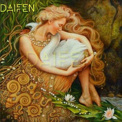 DIY Diamond mosaic Goose Full Square Diamond painting Cross stitch Swan woman lotus Full Round Diamond embroidery Pearl necklace