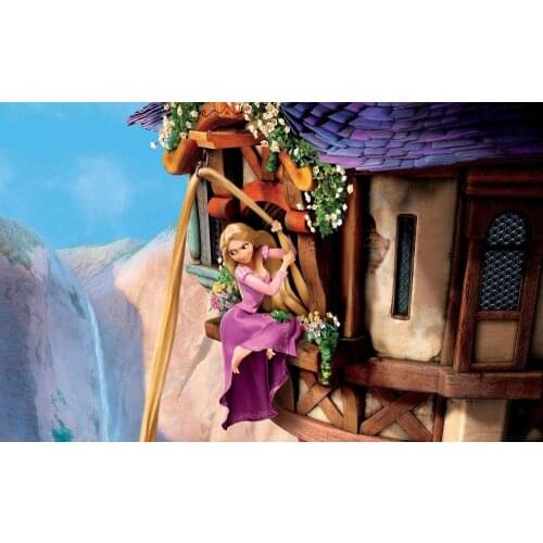 Free Ship Custom Canvas Poster Home/Perfect Gift Well Design Cartoon Tangled film Wall Sticker Fashion Wallpaper PN-534
