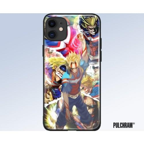 All might Toshinori Yagi anime Tempered Glass Soft Silicone Phone Case Cover Shell For iPhone SE 6s 7 8 Plus X XR XS 11 Pro Max