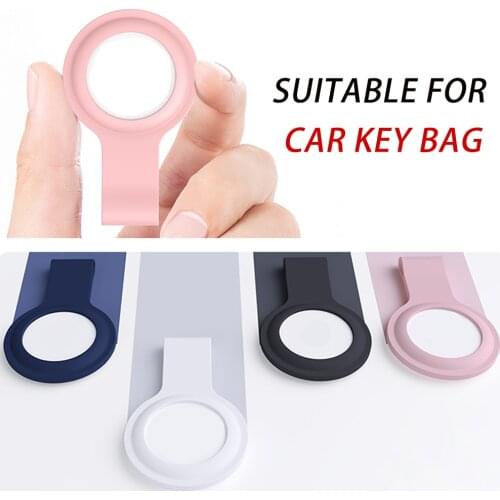 For Car key case Apple airtags locator tracker liquid silicone protective case key chain protective case of anti loss equipment