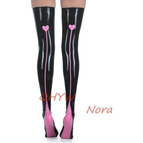 Exotic gothic women female handmade Latex Stockings slim cekc Long Stockings Thigh boots Socks sexy lingerie for women