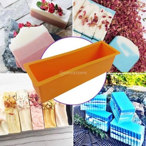 Flexible Rectangular Bar Soft Silicone Toast Loaf Soap Mould Mold for DIY Handmade Making Candle Resin Chocolate Cake Crafts