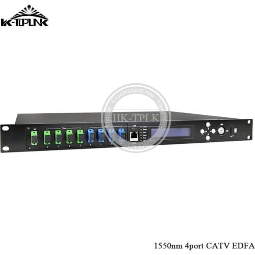 Hot Items 1550nm CATV WDM EDFA 4Port*18dbm 1U 80W SC/APC,SC/UPC Optical Fiber Amplifier