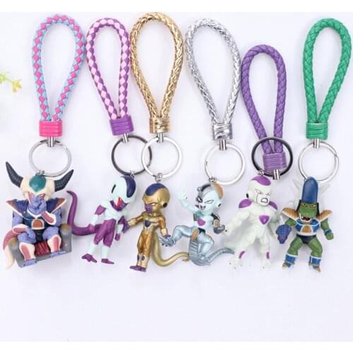 Classic Anime Dragon Ball Mini Frieza Model Toys Movable Doll Color Box Jewelry Gift Toy Collection Classic Keychain 6-piece Set