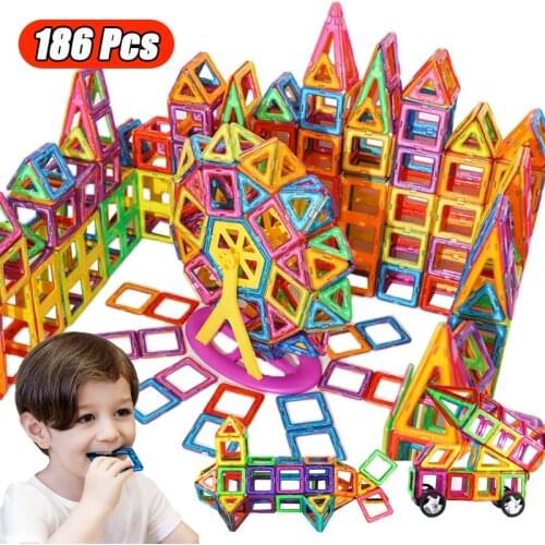 Big Size Magnet Building Blocks Magnetic Designer Accessories Educational constructor Toys For Boys Girls Children Gifts