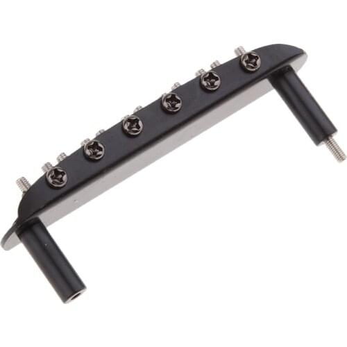 Metal Saddle Bridge Top Load Guitar Tailpiece for Electric Guitar Parts Accessory Black