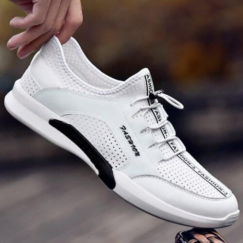 Mens shoes 2021 new trendy brand spring autumn shoes men pedal peas shoes genuine leather outdoor fashion mens casual shoes