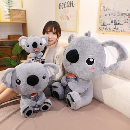 30cm 45cm 70cm New Arrival Super Cute Koala Bear Embrace Tree Stump Plush Toys Adventure Koala Doll Kids Birthday Christmas Gift
