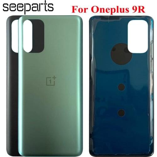 Original Glass For OnePlus 9R Back Battery Cover Door Rear Glass For Oneplus 9R Battery Cover 1+8 Pro Housing Case With Adhesive