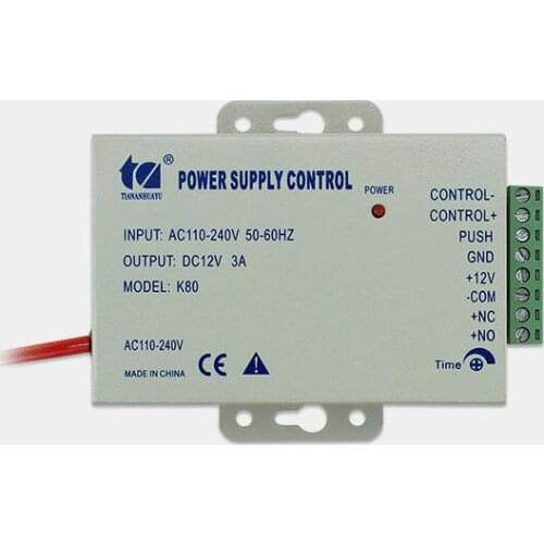 Door lock access RFID fingerprint reader Access Power Supply Control 12vDC 3A