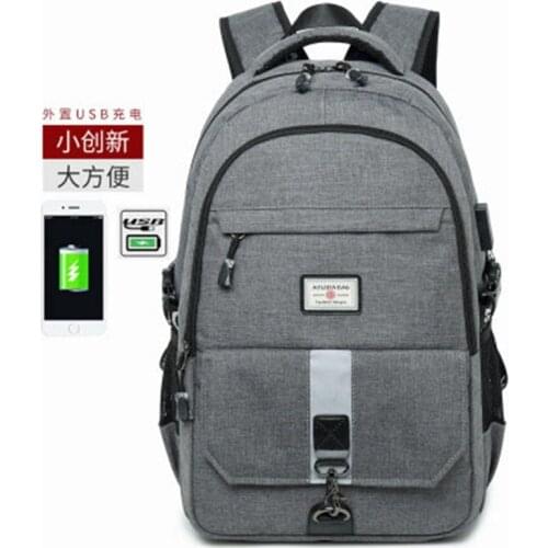 New backpack high school student bag large capacity leisure travel business computer bag mens backpack USB charging bag