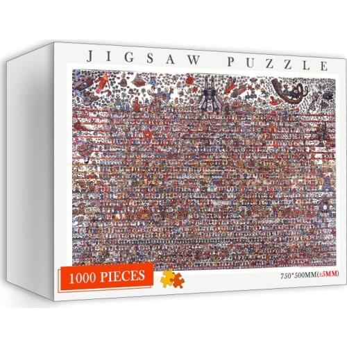 DIY Assembling 1000 Pieces Jigsaw Cartoon Collection 75*50cm Wooden Puzzles 1000 Pieces Wooden Puzzle Toys for Adults Kids Games