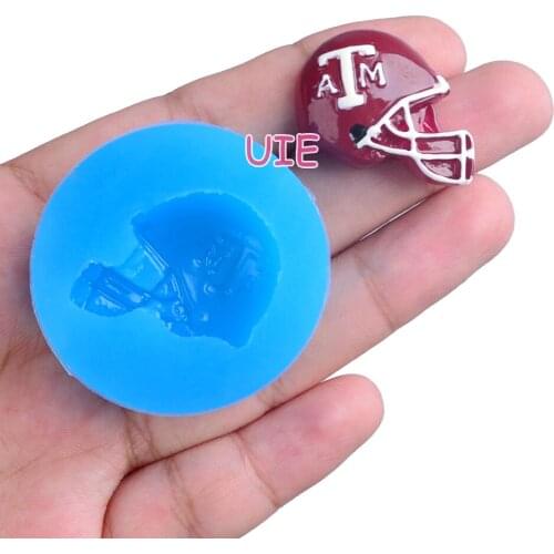 FYL651U 27.8mm x 20.6mm Football Cap Silicone Mold Fondant Cake Decoration Candy Resin Clay Earrings Necklace Craft Soap Candle