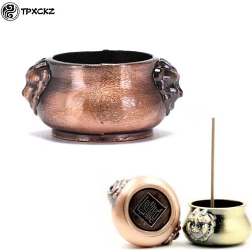 Alloy Lion Incense Burner Censer Church Plate Holder For Cone Sticks
