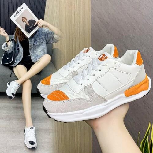 Sports shoes women ins tide 2021 spring and autumn fashion light casual breathable shoes show feet little daddy shoes