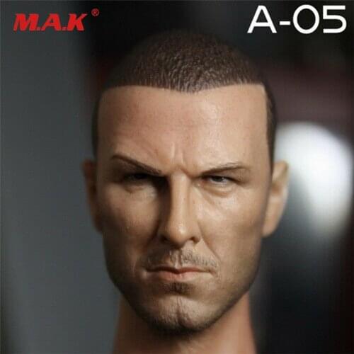 1/6 Scale Football Star Head Sculpt Carved David Beckham Head Carving Fit 12" Action Figure Toy