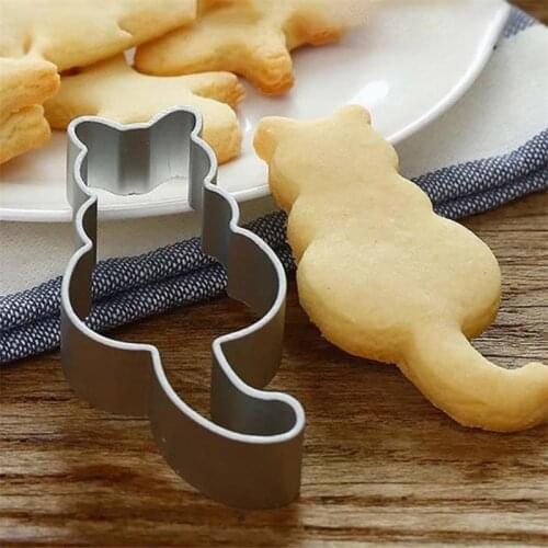 1 Piece Kitchen Cookie Cutter Cat Shaped Aluminium Mold Sugarcraft Cake Cookies Pastry Baking Cutter Mould Cake Decorating Tools