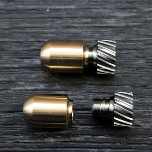 1PC Titanium Alloy Torpedo Brass Knife Bead Lanyard Pendant Umbrella Rope Pendant Zipper Flashlight Knife Pendant EDC Tool