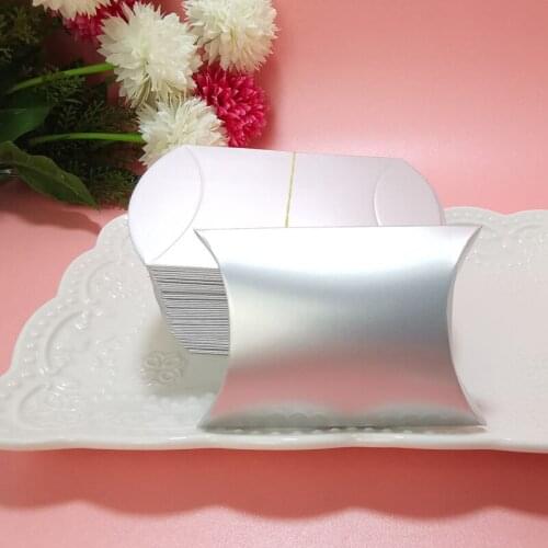 10pcs Candy Box Bag Craft Paper Pillow Shape Wedding Favor Dragee Gift Boxes Pie Party Box Bags Eco Friendly Kraft Bonbonniere