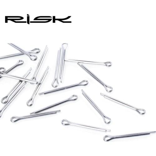 RISK 10pcs/lot Mountain Road Bike Bicycle Disc Brake Pad Fixing Stainless Steel Split Pin 4cm Cotter Lock Pin