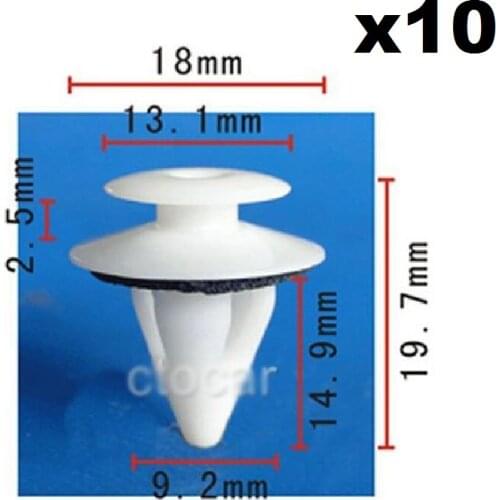 10pcs OEM Nylon For Toyota & Lexus 67771-12070 Door Panel Rocker Moulding Retainer Clip Door interior trim plate buckle