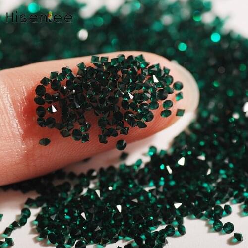 2880pcs SS3 Point Back Glass Emerald Crystal Zircon Micro Diamond Rhinestone High Quality Nail Decor Dress DIY Small Stone