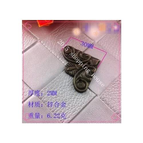 29mm antique wooden decorative gift wrap angle alloy box four corners